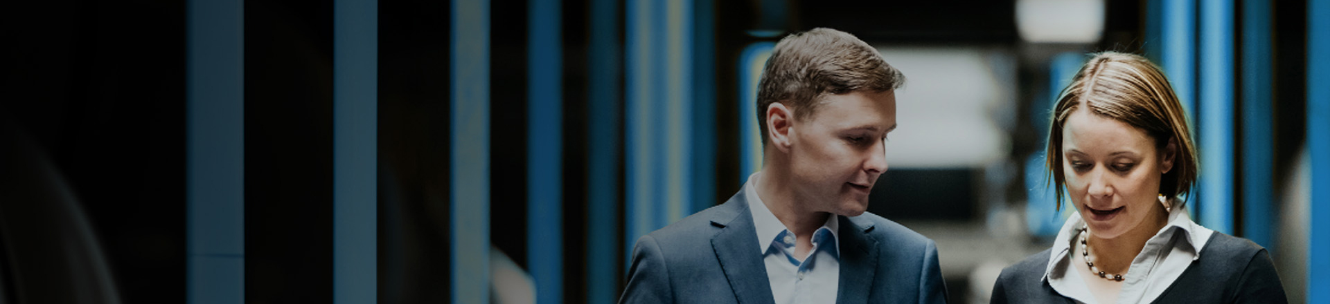 Man and a woman talking