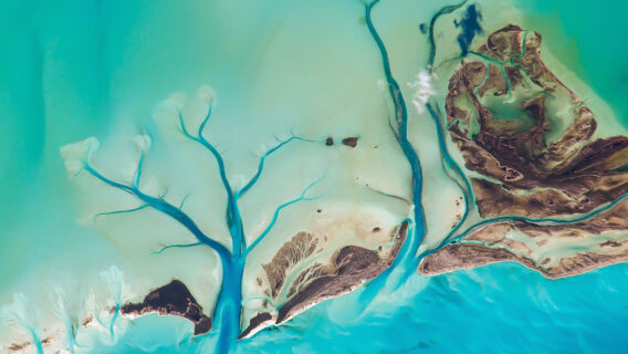 Marine landscape shot from a drone.