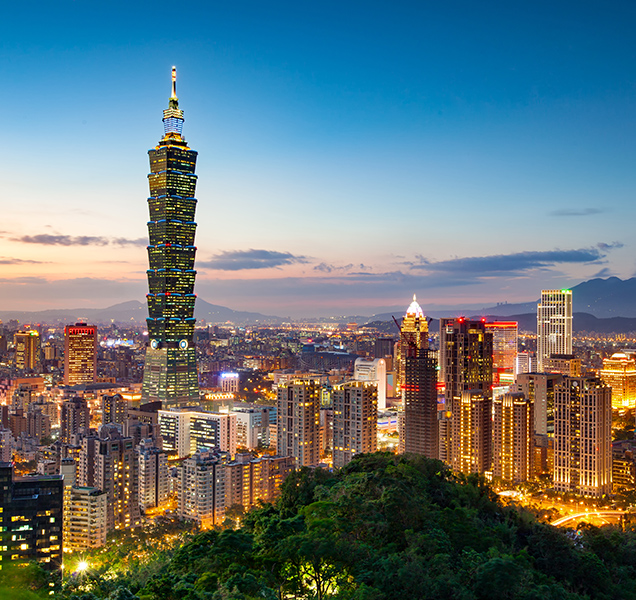 City of Taipei at night, Taiwan