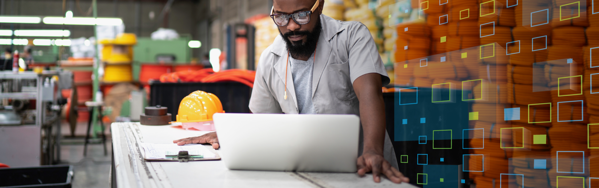 Man looking at laptop